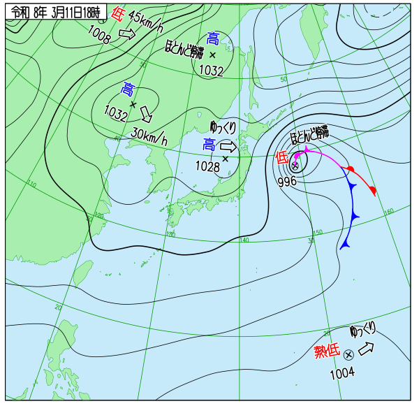 今日の天気予想図