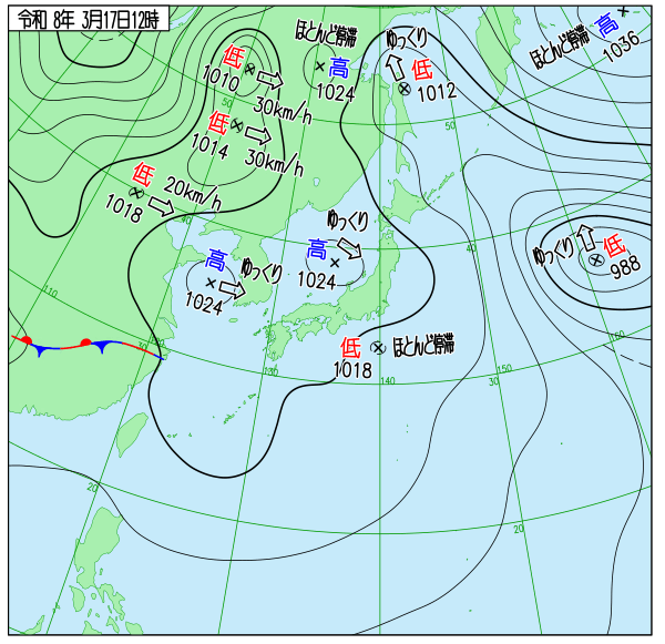 今日の天気予想図