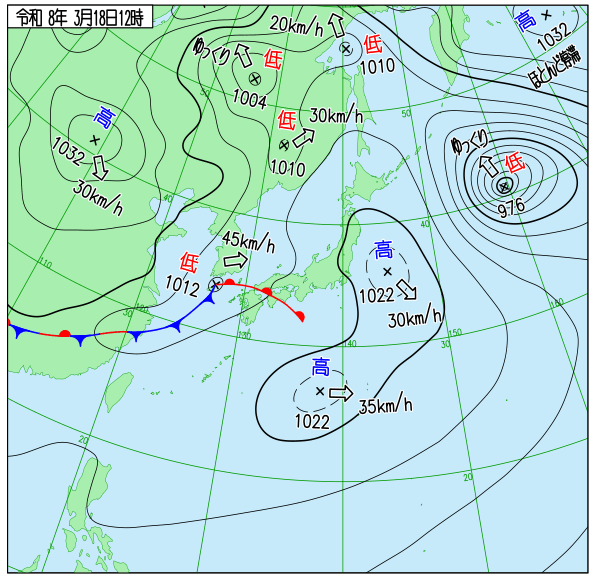 今日の天気予想図