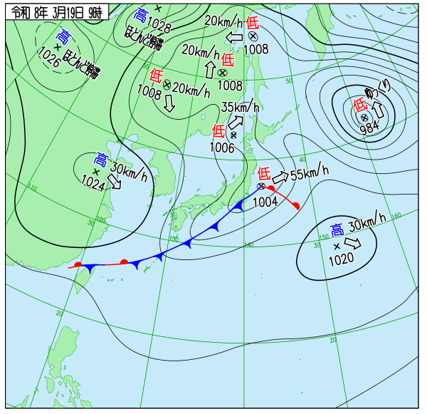 今日の天気予想図