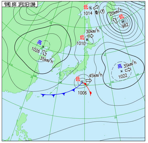 今日の天気予想図