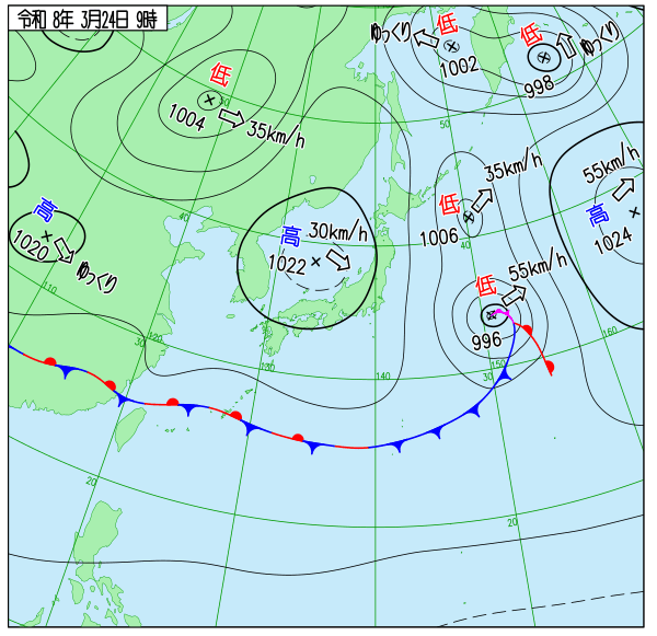 今日の天気予想図