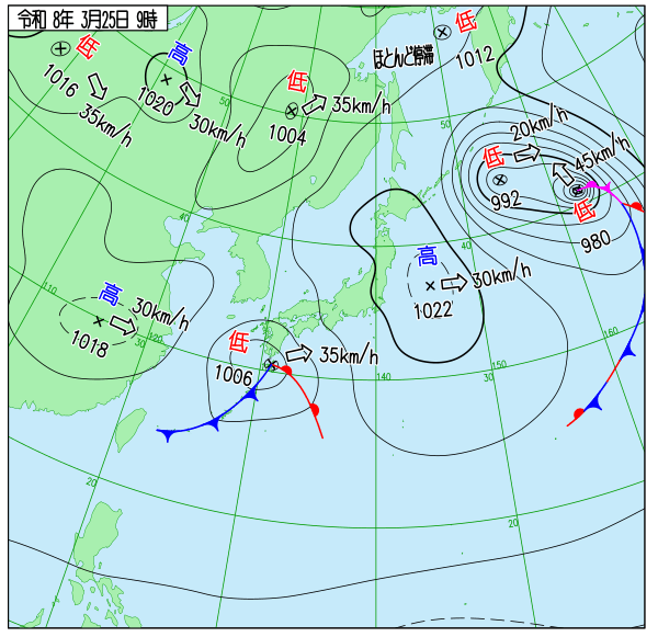 今日の天気予想図