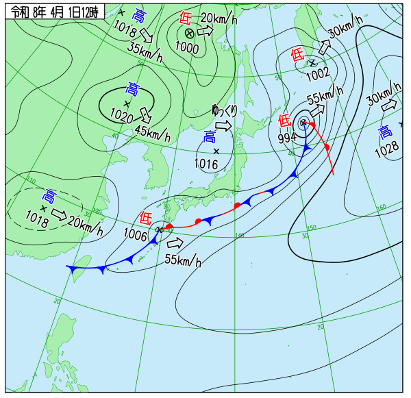 今日の天気予想図