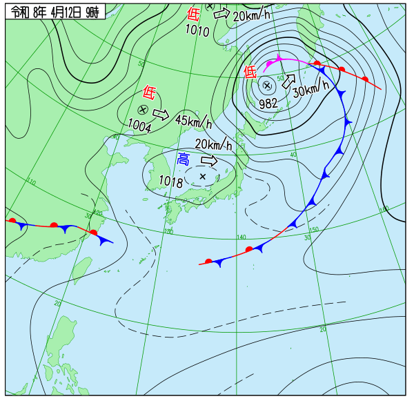 今日の天気予想図