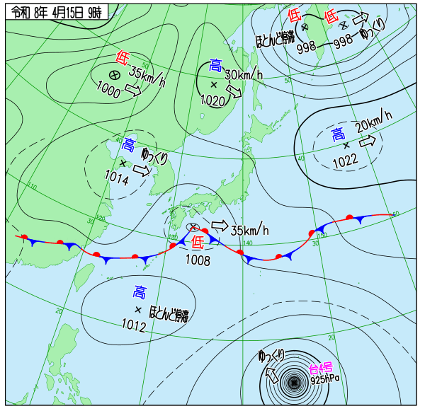 今日の天気予想図