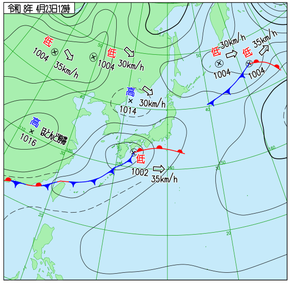 今日の天気予想図
