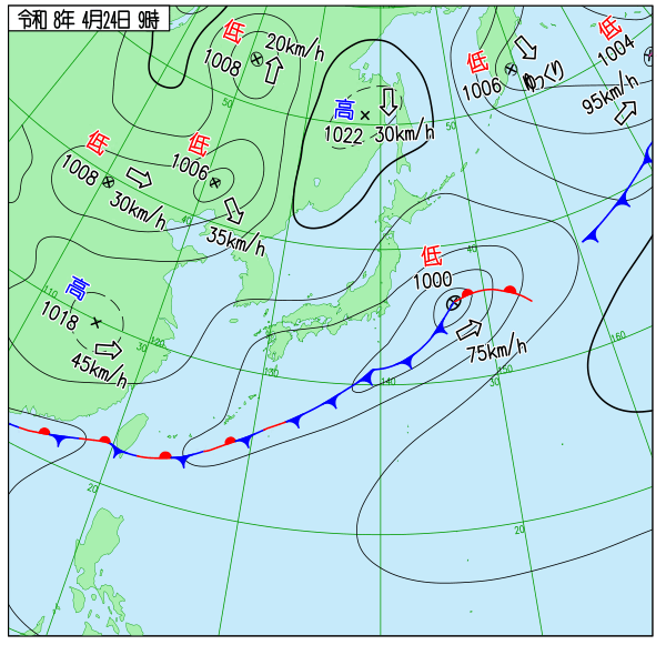 今日の天気予想図