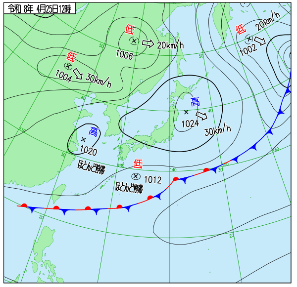 今日の天気予想図
