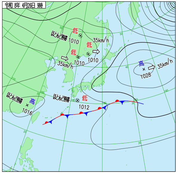 今日の天気予想図