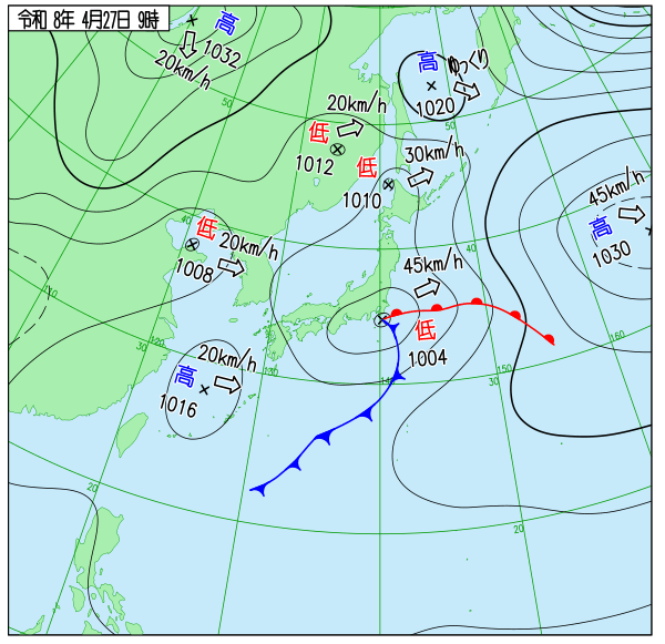 今日の天気予想図