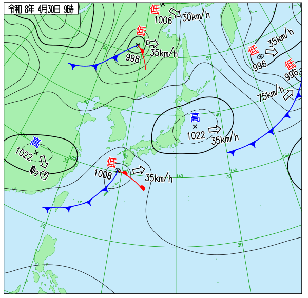 今日の天気予想図
