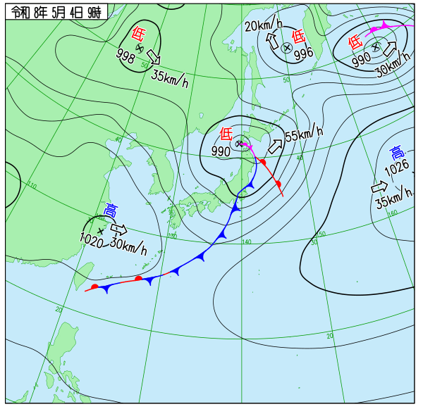 今日の天気予想図