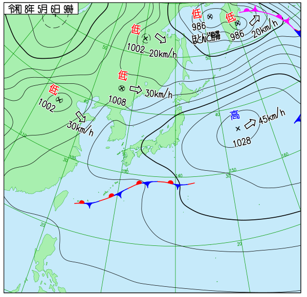 今日の天気予想図