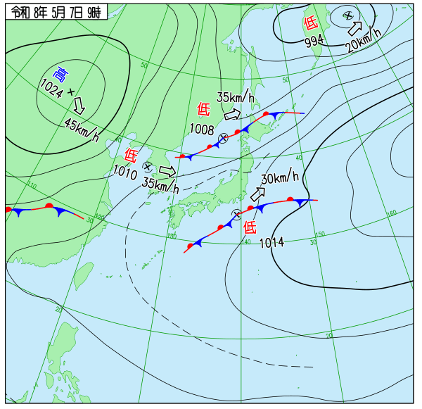 今日の天気予想図