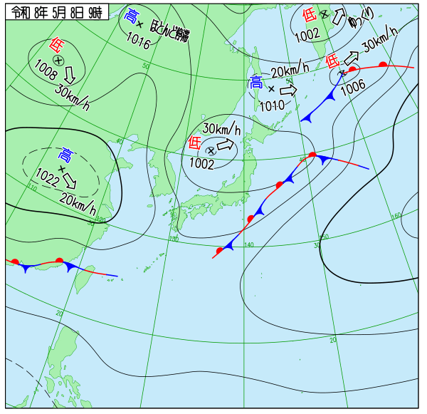 今日の天気予想図