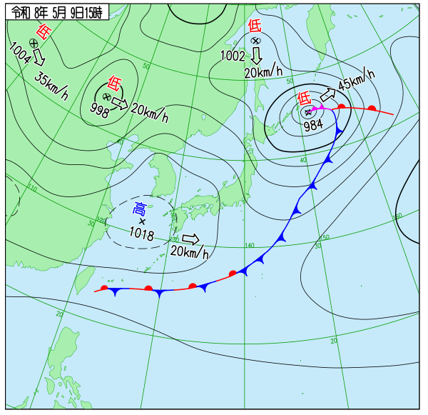 今日の天気予想図