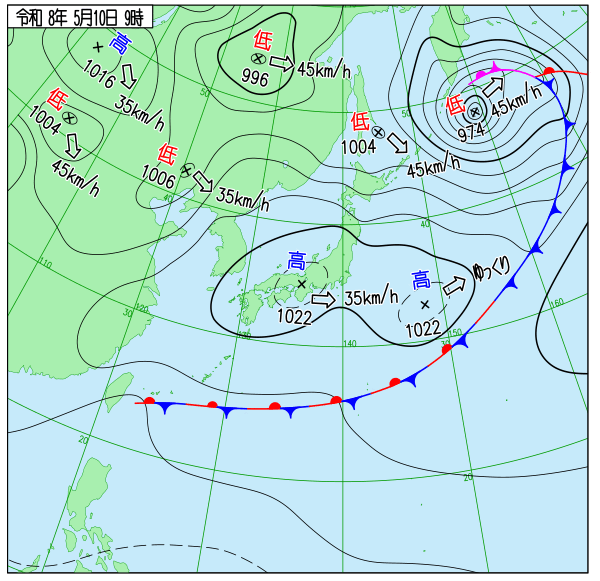 今日の天気予想図