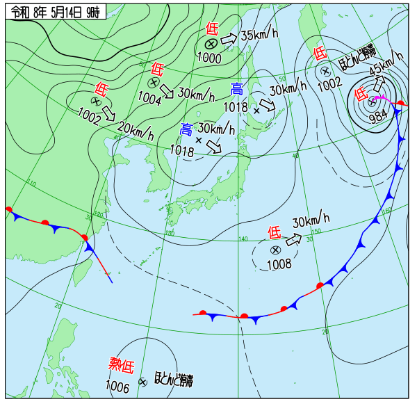 今日の天気予想図