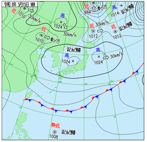 今日の天気予想図