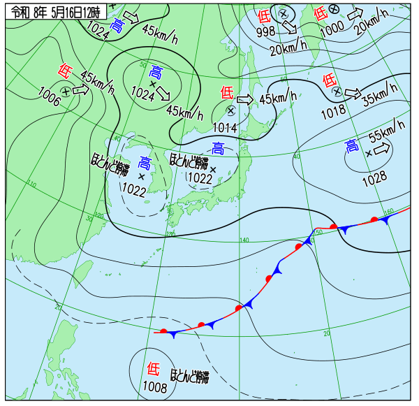 今日の天気予想図