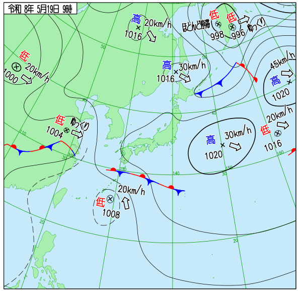 今日の天気予想図