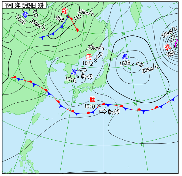 今日の天気予想図