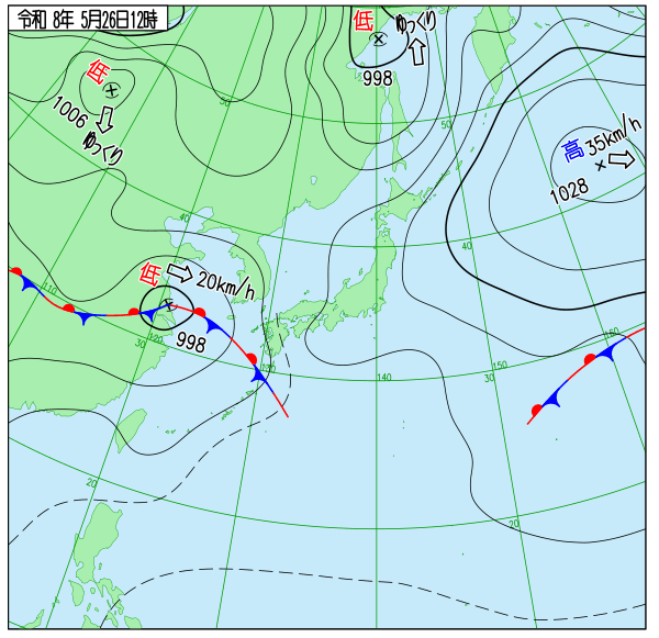 今日の天気予想図