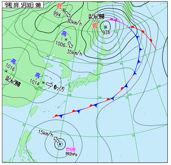 今日の天気予想図