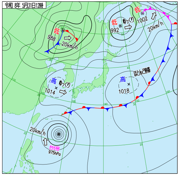 今日の天気予想図