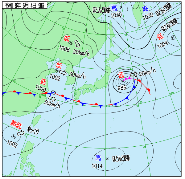 今日の天気予想図