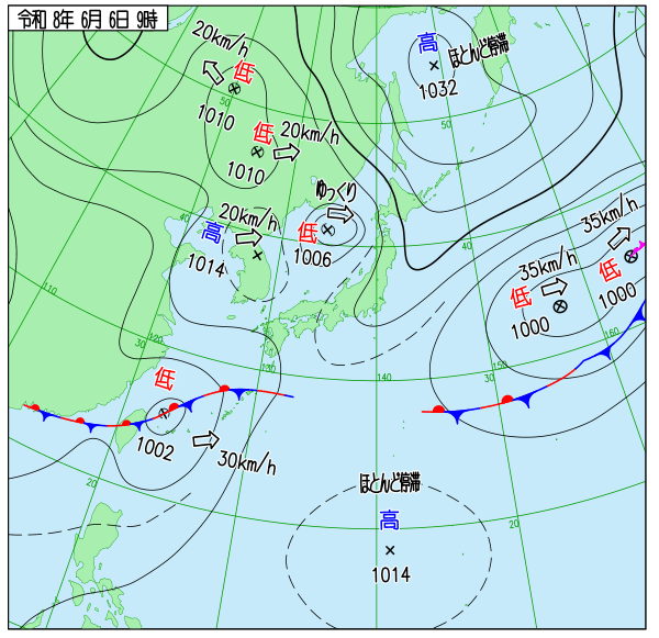 今日の天気予想図