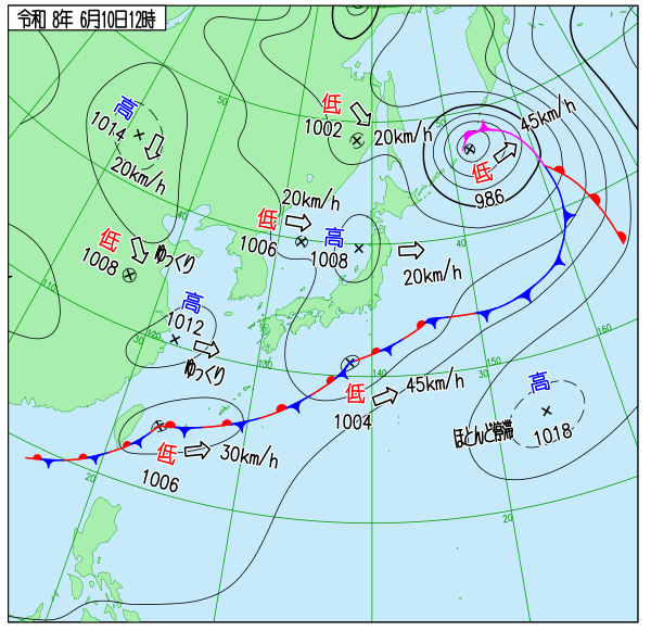 今日の天気予想図