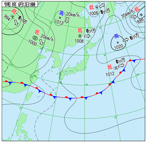 今日の天気予想図
