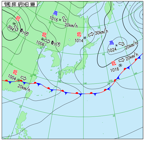今日の天気予想図
