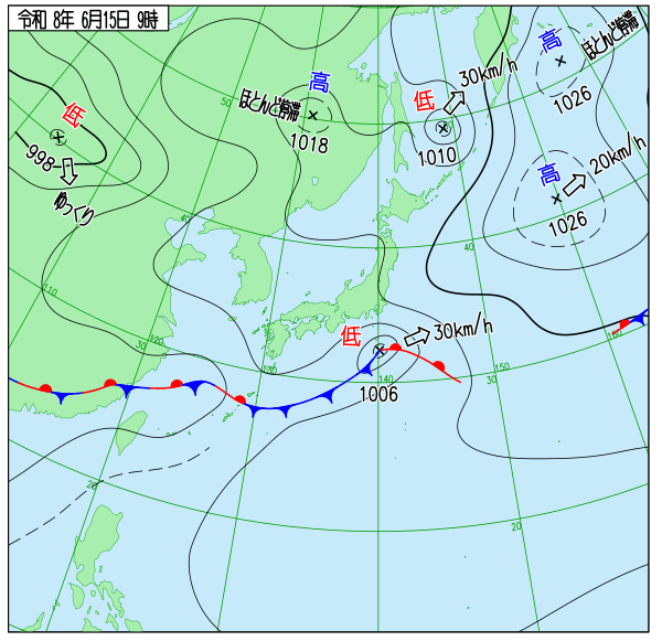 今日の天気予想図