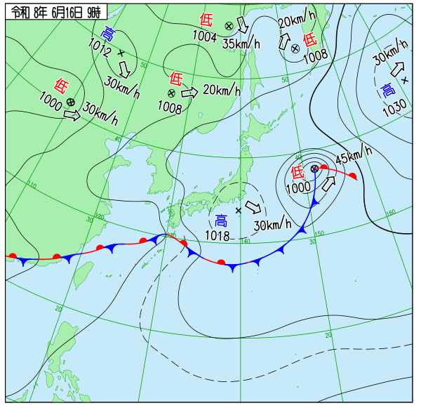 今日の天気予想図