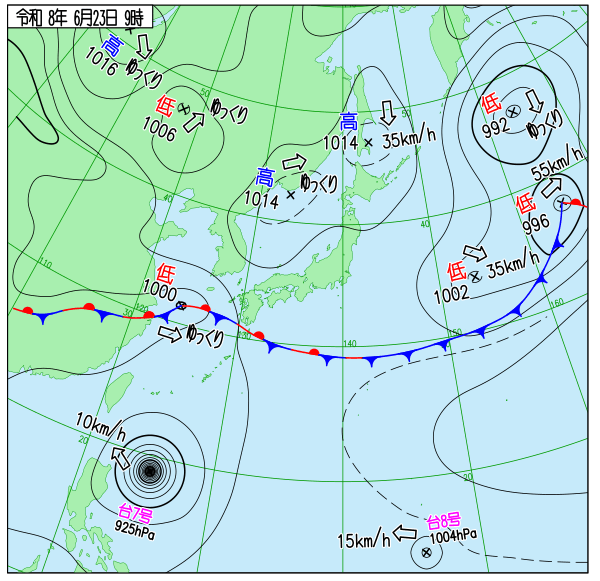 今日の天気予想図