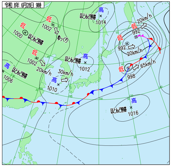 今日の天気予想図