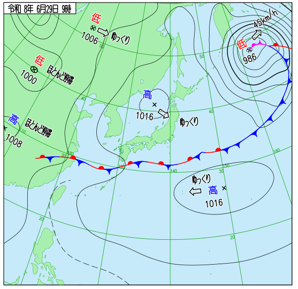 今日の天気予想図