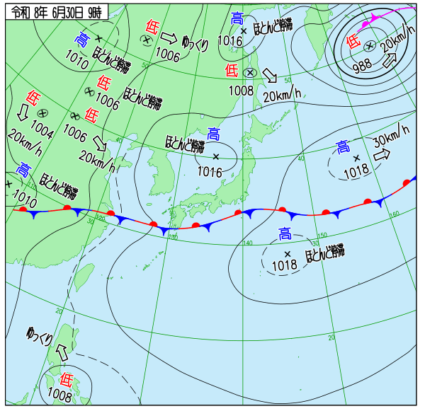 今日の天気予想図