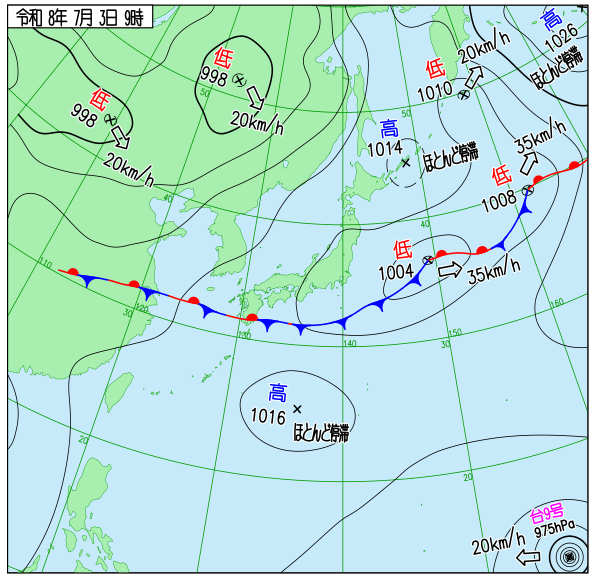 今日の天気予想図