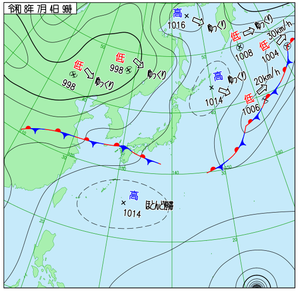 今日の天気予想図