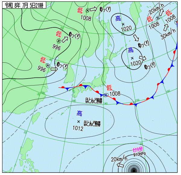 今日の天気予想図