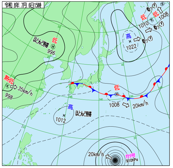 今日の天気予想図