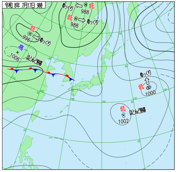 今日の天気予想図