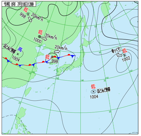 今日の天気予想図