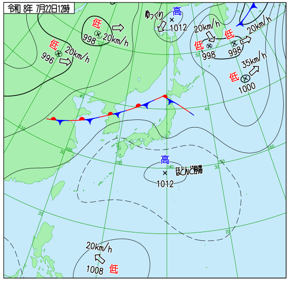 今日の天気予想図