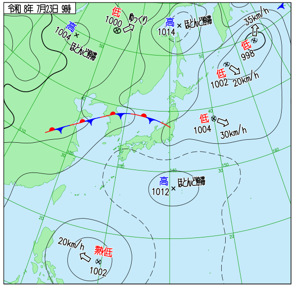 今日の天気予想図