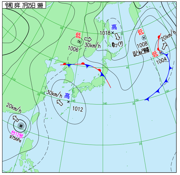 今日の天気予想図